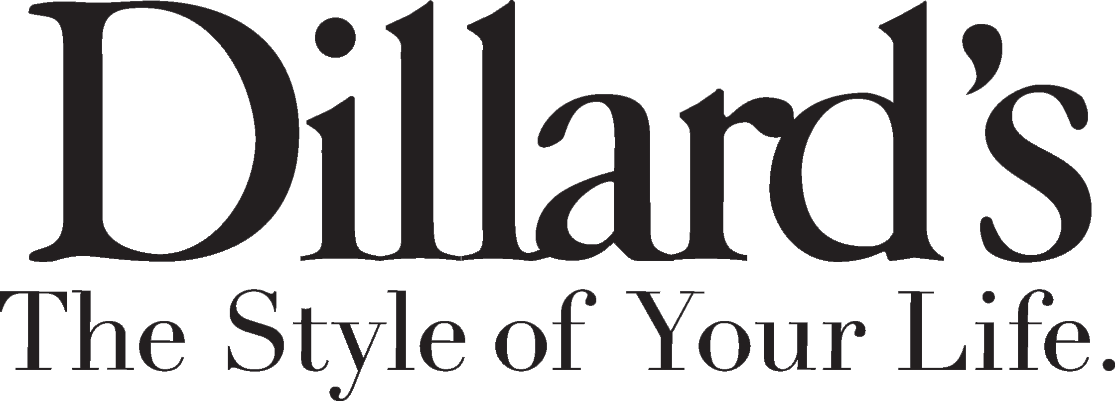 Dillard's logo in black text with the slogan 