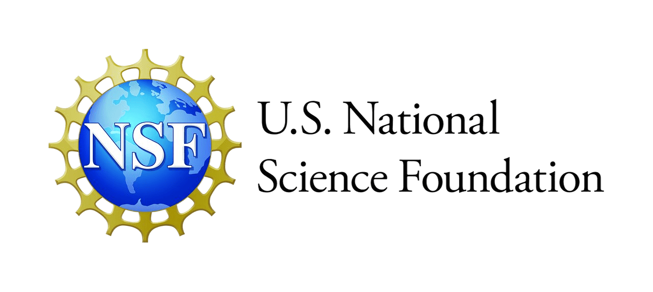 NSF logo showing a blue globe encircled by a gold gear, next to the text "U.S. National Science Foundation" in black.