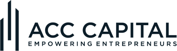 ACC Capital logo with three vertical bars on the left and the words "ACC CAPITAL Empowering Entrepreneurs" on the right.